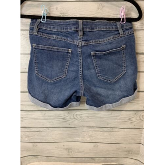 LC Lauren Conrad Womens Jean Shorts Size 6 mid rise Med Wash Cuffed Short Shorts - Picture 6 of 12